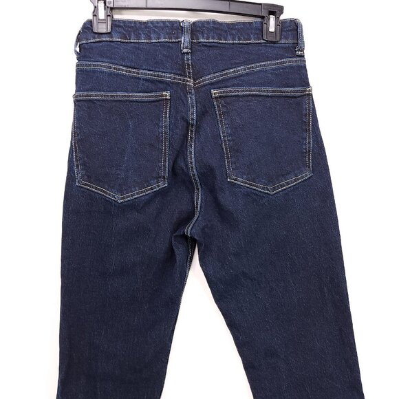 Zara Womens Jeans Straight Leg Size 6 Dark Wash Denim Pants High Rise - Picture 4 of 12